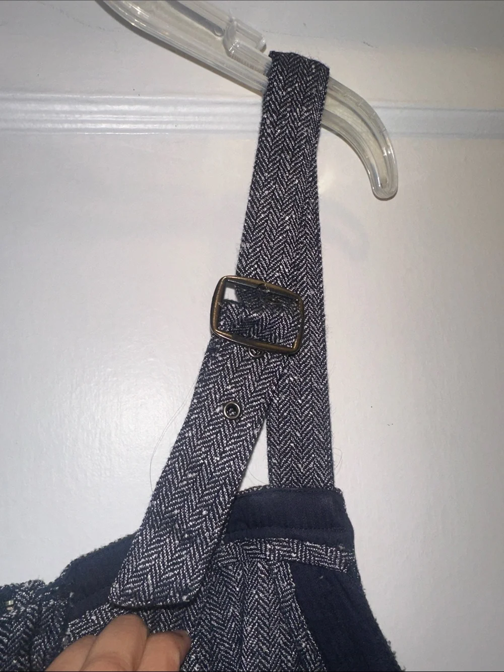 Free People Charcoal Speckled Wide-Leg Jumpsuit - Preloved